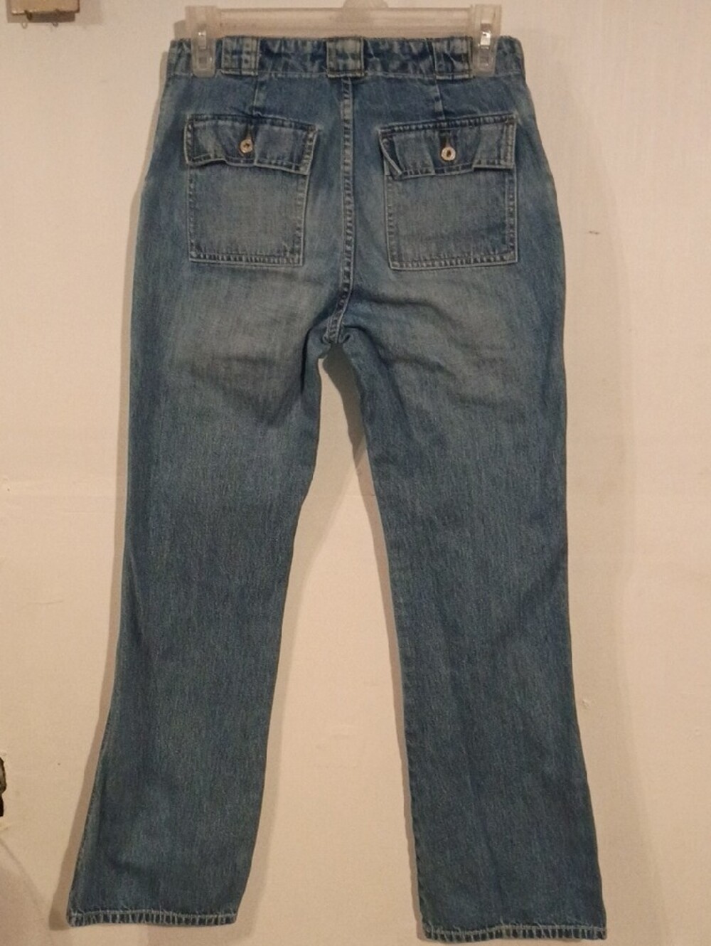 GAP Light Blue Flare Jeans with Utility Pockets 90s Denim - Picture 6 of 9